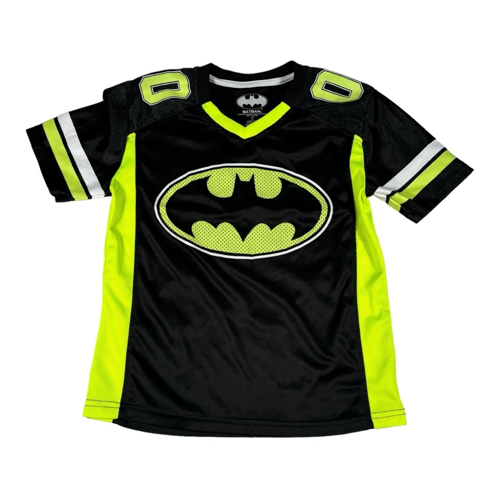 Kids - Batman Jersey - Black and Lime Green - Medium